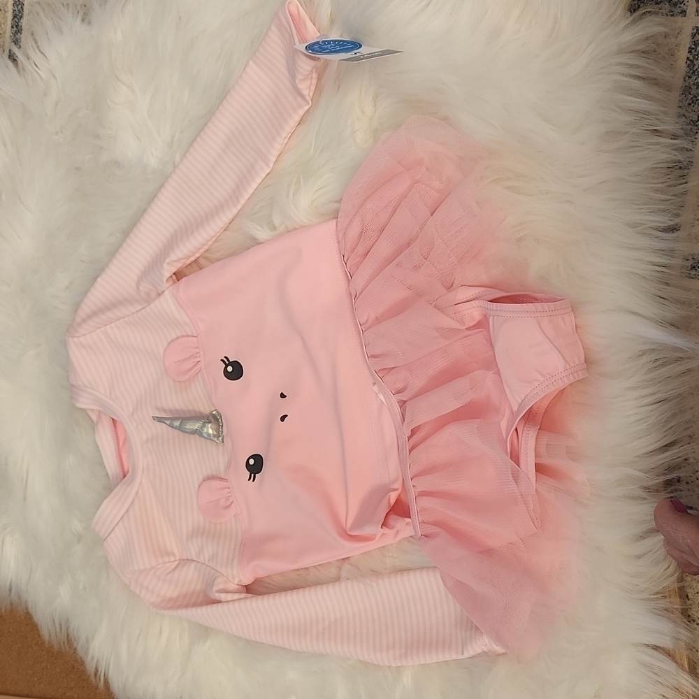 CARTERS pink unicorn long sleeve rashguard set 24M NWT